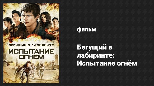 Бегущий в лабиринте: Испытание огнём (фильм, 2015)