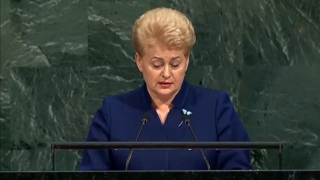 Даля Грибаускайте сходит с ума на трибуне ООН