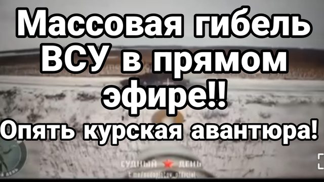 МАССОВАЯ ГИБЕЛЬ ВСУ В ПРЯМ0М ЭФИРЕ! Опять курская авантюра