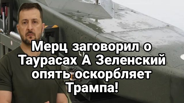 МЕРЦ ЗАГОВОРИЛ О ТАУРАСАХ Зеленский опять ОСКОРБЛЯЕТ ТРАМПА