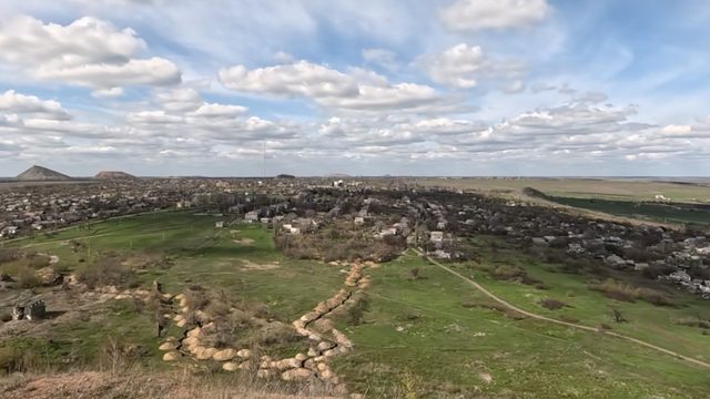 Штурманули террикон где была украинская позиция Открылся прекрасный вид