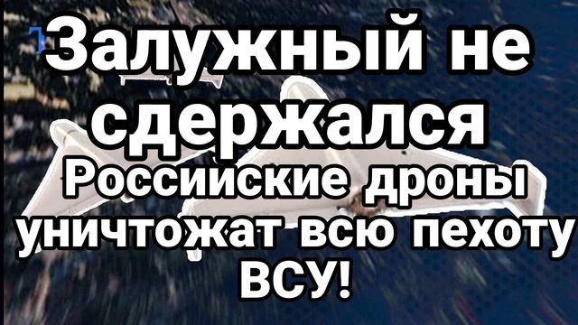 ЗАЛУЖНЫЙ РАСКРЫЛ ПРАВДУ РОССИЙСКИЕ ДРОНЫ УНИЧТОЖАТ ВСЮ ПЕХОТУ ВСУ!