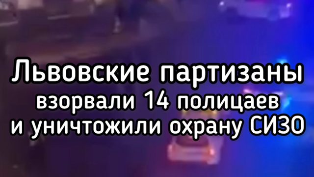 Львовские партизаны взорвали 14 полицаев. Вооруженное восстание против Зеленского на западе Украины