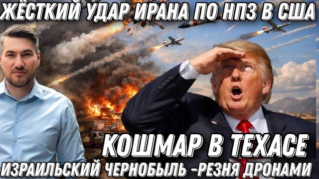 Иран ударил по НПЗ в США. Трампу оторвут голову. Кошмар в США. Израильский Чернобыль. Резня дронами