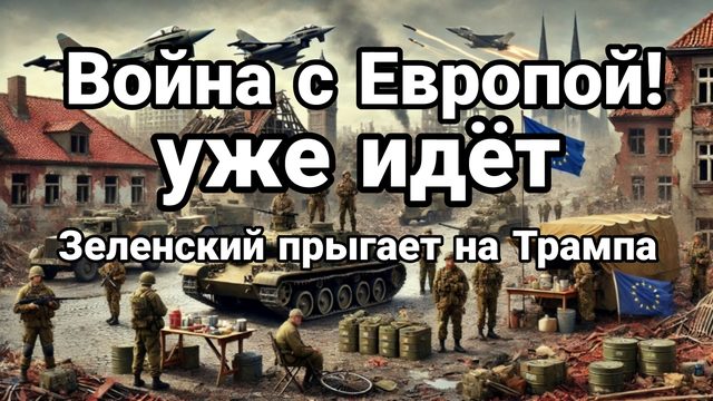 ВОЙНА С ЕВРОПОЙ УЖЕ ИДЁТ ! ЗЕЛЕНСКИЙ ПРЫГАЕТ НА ТРАМПА