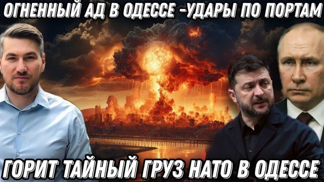 Огненный Ад в Одессе. Удары по портам. Горит тайный груз НАТО. Огромные потери ВСУ