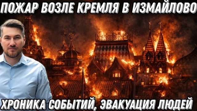 Срочно! Мощный пожар вспыхнул возле Измайловского Кремля в Москве. Подробности