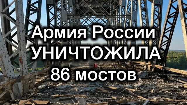 Уничтожено 86 мостов. Россия начала воевать по-настоящему. Нанесено около 500 ударов по поездам