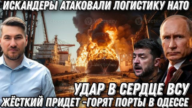 Искандеры атаковали логистику НАТО. Горят порты в Одессе. Удар в самое сердце ВСУ.