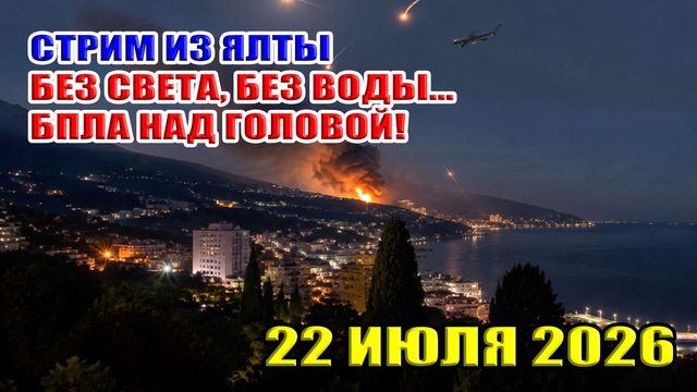 СТРИМ ИЗ ЯЛТЫ! БЕЗ СВЕТА, БЕЗ ВОДЫ, БПЛА НАД ГОЛОВОЙ! 22 ИЮЛЯ 2026