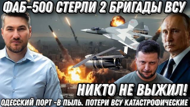 Никто не выжил. ФАБ-500 стерли 2 бригады ВСУ. Одесский порт -в пыль. Потери ВСУ катастрофические