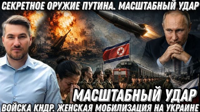 Прямо сейчас! Секретное оружие Путина. Масштабный удар! Войска КНДР. Женская мобилизация на Украине
