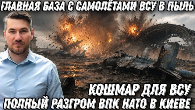 Кошмар для ВСУ. Главная  база с самолётами ВСУ в пыль! Полный разгром ВПК НАТО в Киеве