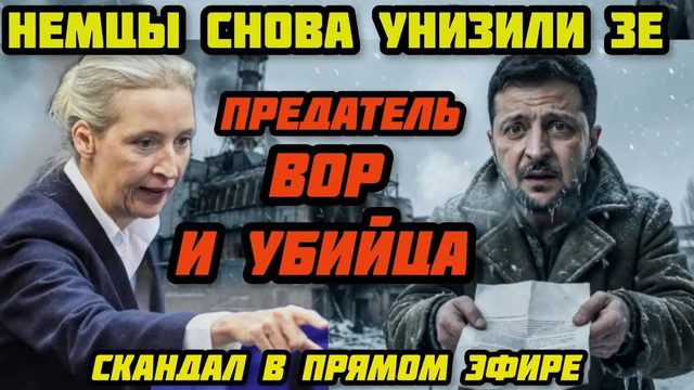 "Ты не президент, ты мерзость!" Немец разнес Зеленского в пух и прах. Речь, которая потрясла мир!