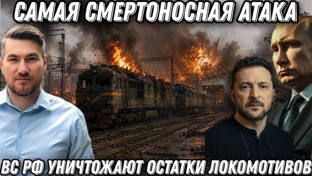 Такого еще не было! Самая смертоносная атака. Удары по ж/д и локомотивам ВСУ.
