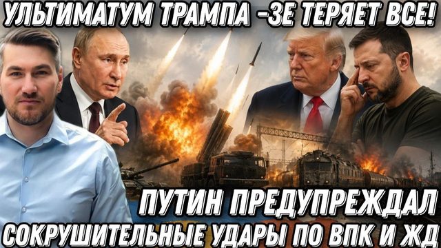 Путин предупреждал! Ультиматум Трампа -Зе теряет все. Сокрушительные удары по ВПК и локомотивам