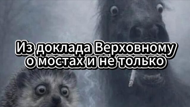 Доклад Верховному. О мостах и не только