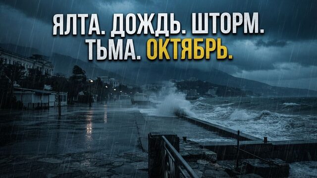 Ялта. Дождь. Шторм. Тьма... Крым октябрь 2026