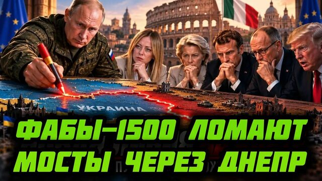 ФАБы 1500 ломают мосты через Днепр. Заявление Москвы. РФ сделала что боялись в ЕС. Украинский фронт.