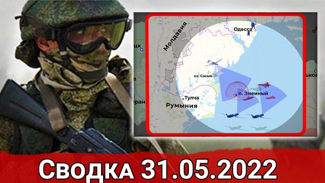 Подготовка ВСУ к штурму Змеиного и бои в Херсонской области. Сводка за 31.05.2022 г.